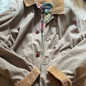 Vintage J Crew Riding Jacket with Corduroy Trim - L
